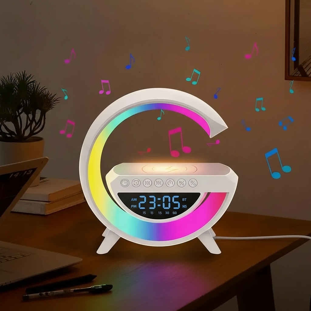 Bluetooth speaker lamp with 13 color lighting modes for bedroom