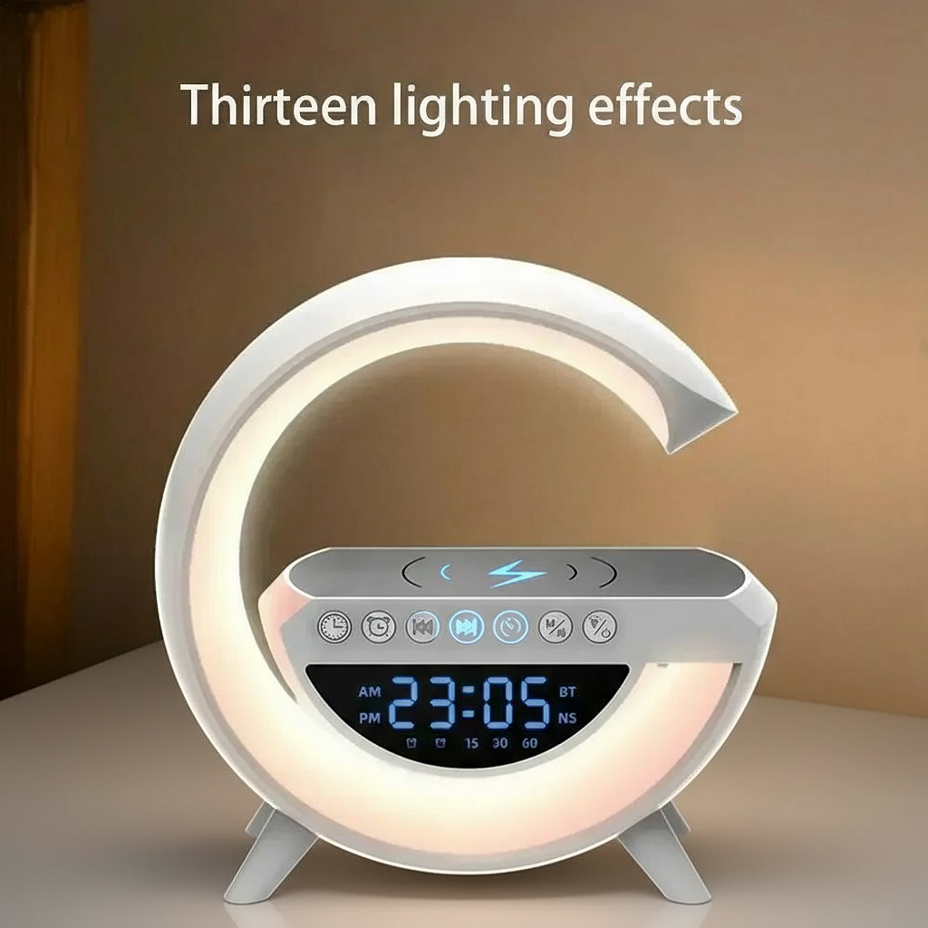 Multi-functional wireless charging lamp with alarm clock