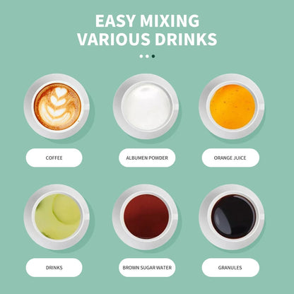 Illustration of various drinks with labels on a green background